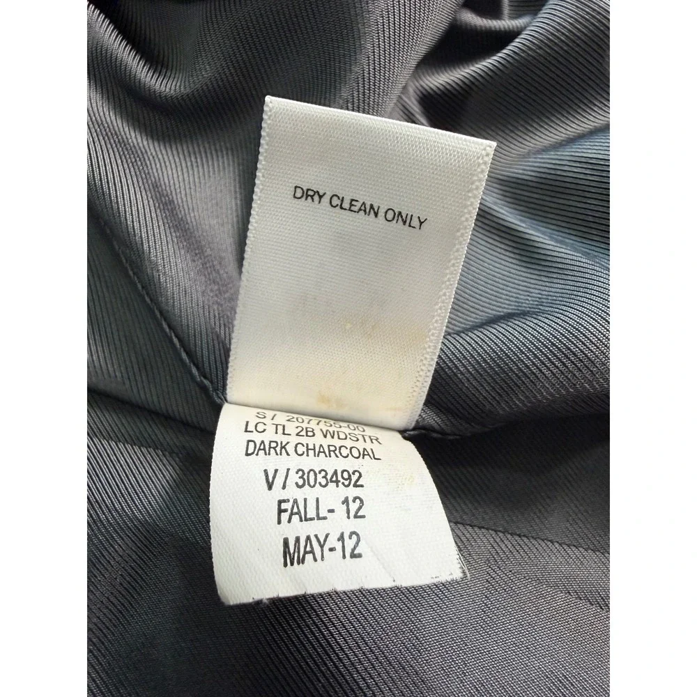 Banana‎ Republic Mens 46R Blazer Sport Coat Dark Charcoal Pinstripe 207755-00